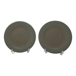 Thomson Pottery Gray Dinner Plates Two Tone 10 7/8"